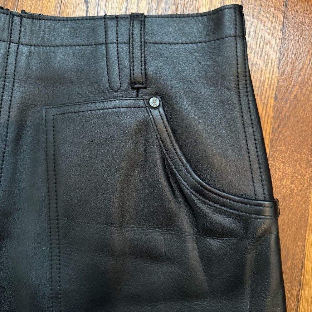 Coach Black Leather Mini Skirt - Picture 4 of 8